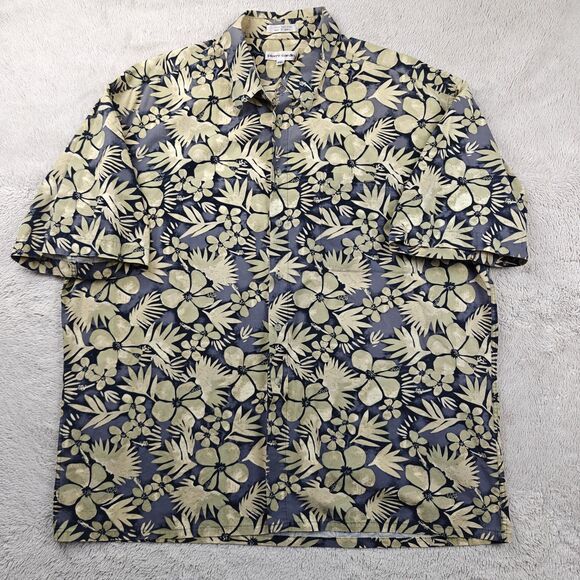 Vintage Pierre Cardin Shirt Men's XXL Hawaiian Floral Beach Vacation 100% Cotton - Picture 1 of 5